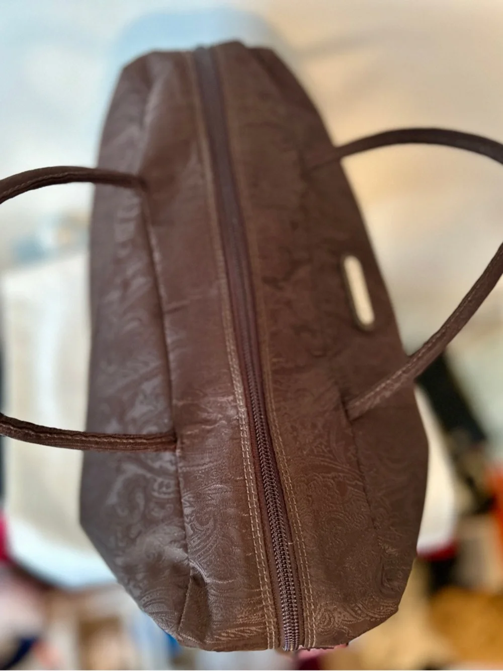 Etro Dark Brown Paisley Weekender with Pink Paisley Strap - Picture 7 of 12